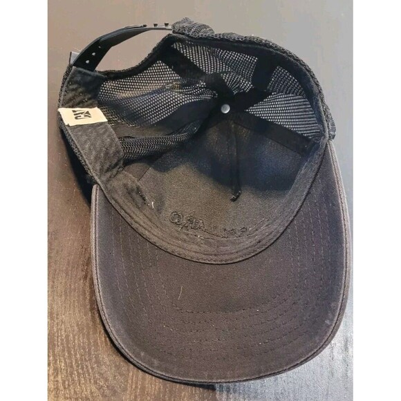 Caterpillar CAT Equipment Trucker Mesh Hat Cap Black Snapback - Picture 4 of 5